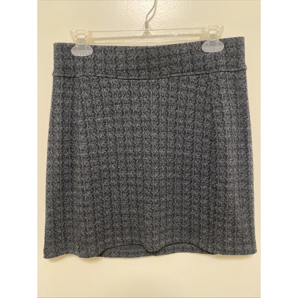 IBEX Women's Merino Wool Mini Skirt Medium M Gray Elastic Waist Zque Lightweight